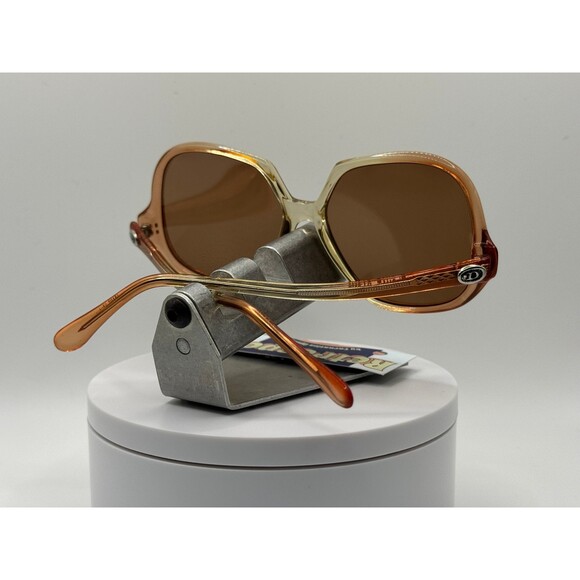 Vintage Oversize Sunglasses NOS Drop Temple Brown Lens Brown Fade Frame 70s-80s - Picture 5 of 8